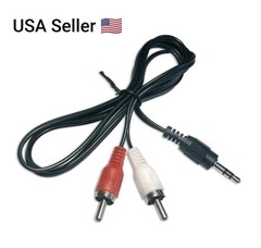 1m 3.5mm Jack Aux to 2 RCA Audio Video Cable Stereo Y Splitter Cable AV Adapter