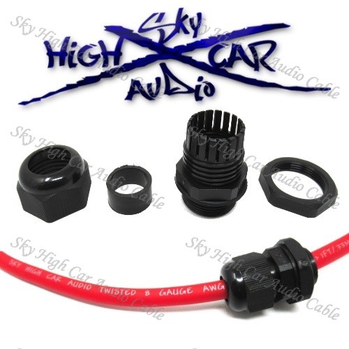 Sky High 8 AWG 3/8″ Waterproof Firewall Sheetmetal Grommet Power Wire Cable GA