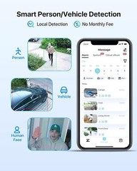 ZOSI 4K 8CH 8MP PoE Security Camera System with Smart Face/Person/Vehicle Detect