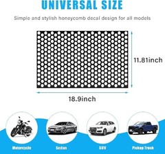 2PCS Car Rear Tail Light Lamp Stickers Honeycomb Type Deca Color: Carbon Fiber