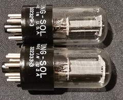 TUNG-SOL 6SN7 GT TUBE 1953 BOXED GRAY PLATES MATCHED SET NIB
