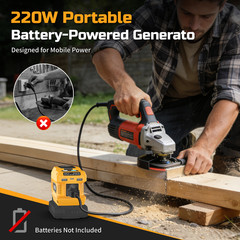 220W Power Inverter for Dewalt 20V Max Battery AC 110V Outlet Portable Camping