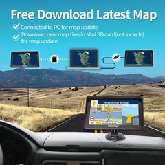 URFRU GPS Navigator for Car Truck 7-Inch 2025 Offline Maps Lifetime Free Updates