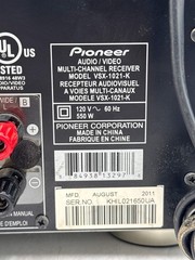 Pioneer VSX-1021-K 7.1 Channel Home Theater HDMI A/V Receiver | Black
