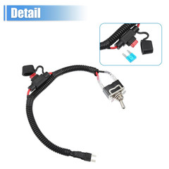 1 Set 37.5Cm 14.76″ Universal Automotive Switched Fuse Bypass Kit Fuse