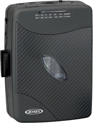 Jensen SCR-75 Personal Stereo Cassette Player – AM/FM – Stereo Earbuds (Black) [