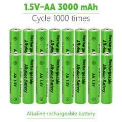 Rechargeable Battery 3000mAh 1.5V AA AAA Alkaline Batteries 1000 Cycle for Light