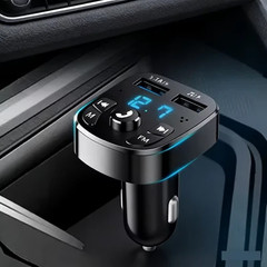 Bluetooth 5.0 Car Wireless FM Transmitter Adapter 2USB PD Charger AUX Hands-Free