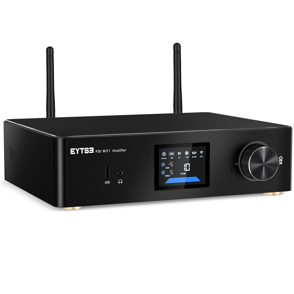 P30 300W x 2 Multiroom Streaming Amplifier Stereo Music Streamer with ESS ES9…