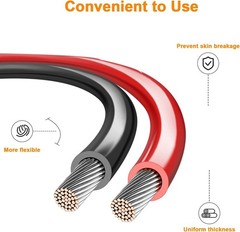 10 Gauge Automotive Wire 30ft Black/Red Power Ground Battery Cable Car Audio RV