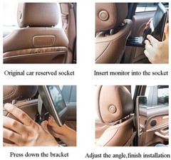 Android 4G+64G Headrest Monitor For Mercedes S560 W222 Rear Seat Entertainment