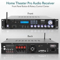 Pyle Bluetooth 3000W 2-Ch Hybrid Pre-Amplifier w/ USB/SD/AUX/AM/FM Radio P3001BT