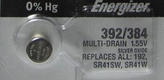 Energizer 392 384 Button Cell Watch 1.55V Battery 1 Pc