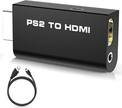 PS2 to HDMI Video Converter Adapter with 3.5mm Audio Output for HDTV Monitor Lot