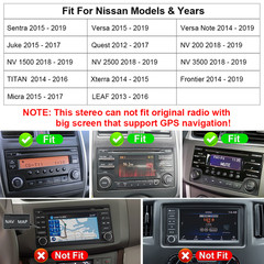 For Nissan Sentra 2015-2019 Car Stereo GPS Navi Radio Apple Carplay Android Auto
