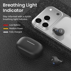 TOZO – A1 Lightweight Wireless Earbuds Headphones, Black – Refurbished