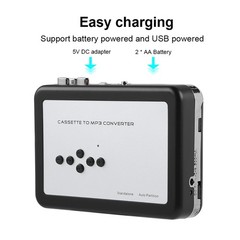 Portable Cassette Tape To MP3 Converter USB Flash Drive Audio Music