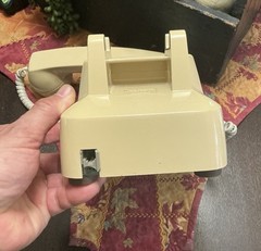 Vintage ITT Desktop Push Button Telephone Beige Landline Phone