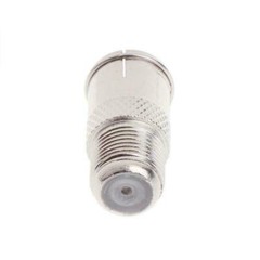 Set of 2 Quick Fit F Connector Male Plug To Female Adapter – Push On RF Coaxial