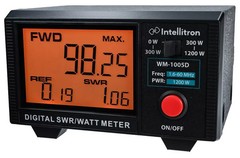 Intellitron WM-1005D Digital SWR/Watt Meter 1.6-60 MHz 300mW-300w/300W-1200W