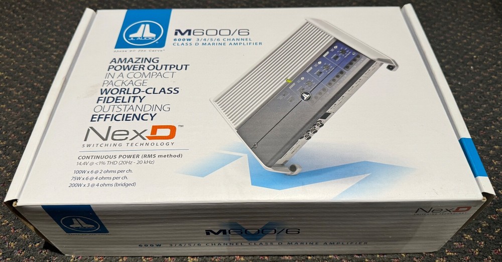 JL AUDIO M600/6 Marine 6-Channel M Series Class D Sub/Speaker 6CH Amplifier