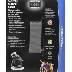 USA GEAR Neoprene MP3 Player Carrying Case – Belt Loop, Wrist Strap (Black)