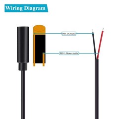 2-Pack 3.5mm Female Jack to Pigtail Speaker Wire – Easy Soldering 10 Inch