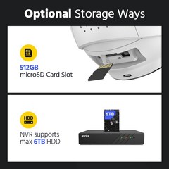 ANNKE H.265+ 5MP Audio POE Security IP Camera System 6MP 8CH NVR Outdoor Color