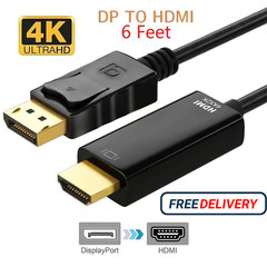 Display Port to HDMI Cable DP Adapter Converter Audio Video PC HDTV 1080P 60Hz