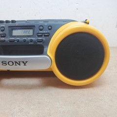 Sony ESP Sports Water Resistant CD Radio Cassette-Corder CFD-980 Yellow Boombox