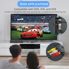 RCA AV to HDMI Adapter 1080P Converter 4:3 16:9 Switch with Cables