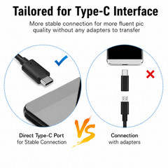 6LED USB Snake Endoscope Borescope HD Inspection Camera Scope For Android Type C