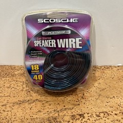 Scosche 18 Gauge 40 Ft. Speaker Wire, Oxygen Free Copper, KS1840B, Fast Shipping