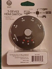 Brand New onn ONA17AV003 3-device HDMI Switch, Resolutions Up to 1080P