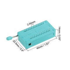 Pack of 4 Universal IC Test ZIF Socket 24 Pin 2.54mm Pitch