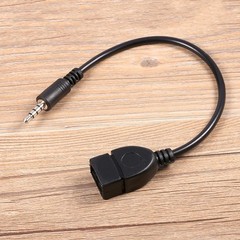 EIMSOAH 3.5mm Male Audio AUX Jack to USB 2.0 Type A Female OTG Cable, #100