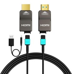 RUIPRO 8K Detachable Full Fiber Optic Armored HDMI 2.1 Cable 50 FT 48Gbps 8K