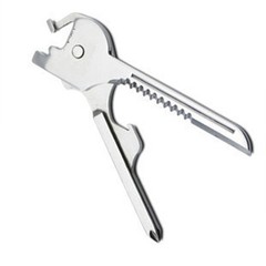 6-in-1 Utili Key Tool Keyring Keychain Gadgets Multifunction Stainless Steel