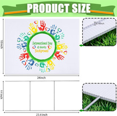 10 Large Blank Yard Signs with Stakes 18 x 24″,Corrugated Plastic Lawn Sign kit