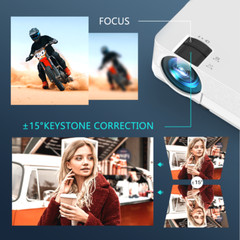 VANKYO Mini WiFi Wireless 1080P FHD Projector 8500LMS 250″ Display + 100″ Screen