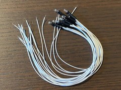 10 New Wired Light Bulbs 8v 70mA 3mm Incandescent Lamps 200mm Wires (Qty)