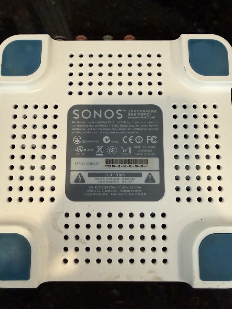 Sonos Connect:Amp Digital Media Streamer – White/Gray (CTAZPUS1)