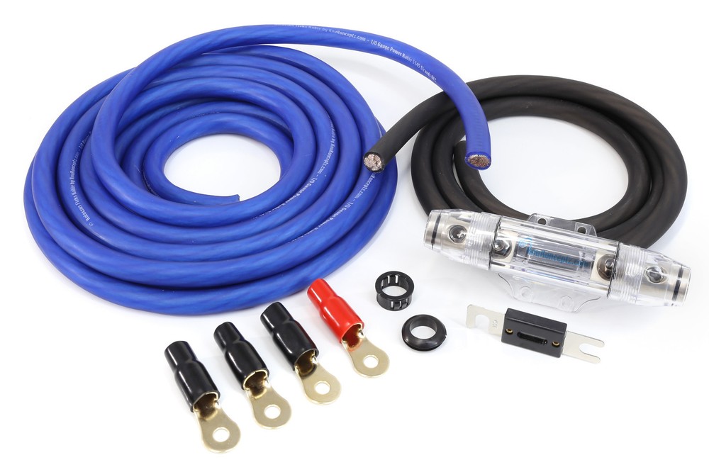 KnuKonceptz Kolossus 1/0 Gauge Amplifier Amp Installation Power Wiring Kit OFC