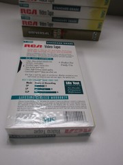 Lot 8 Sealed New Blank Recordable VHS tapes RCA Universal Up to 6 Hours Each