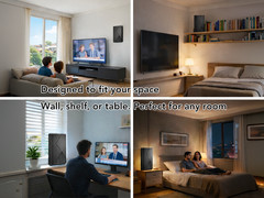Five Star Flat Panel Indoor TV Antenna Long Range Amplified HD Reception