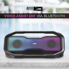 Altec Lansing Black Waterproof Bluetooth Speakers with 20 Hours Battery Life