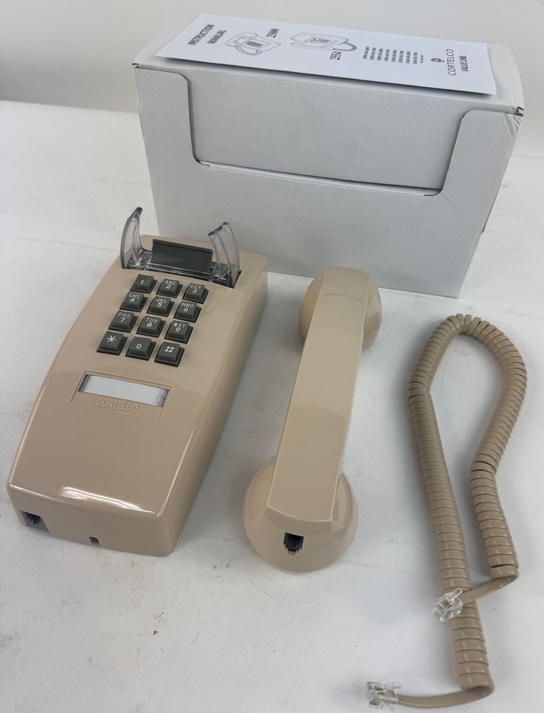 Cortelco 2554 Basic Single Line Wall Telephone – Ash – New