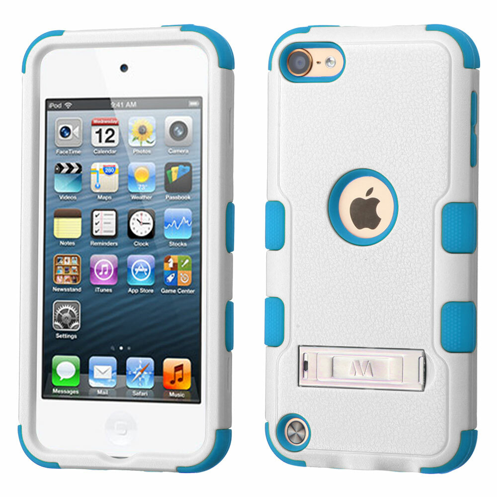 For iPod Touch 6th Gen – Hard & Soft Rubber Hybrid Rugged Armor Impact Case Skin