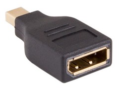 Mini Displayport Male to Displayport Female Adapter Black