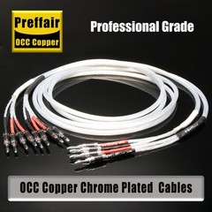 Preffair Professional Grade OCC Copper 25AWG Banana Cable 8mmOD Silent Operation